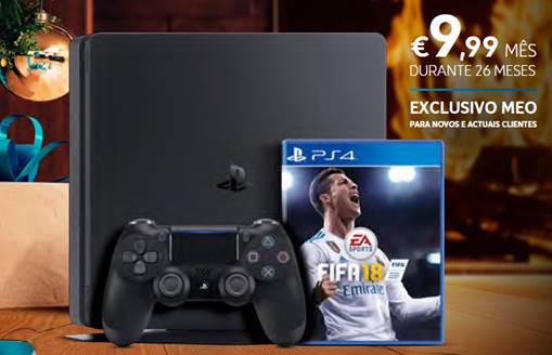 Este Natal tudo o que queres é a PlayStation 4 + FIFA 18, por apenas €9,99/mês